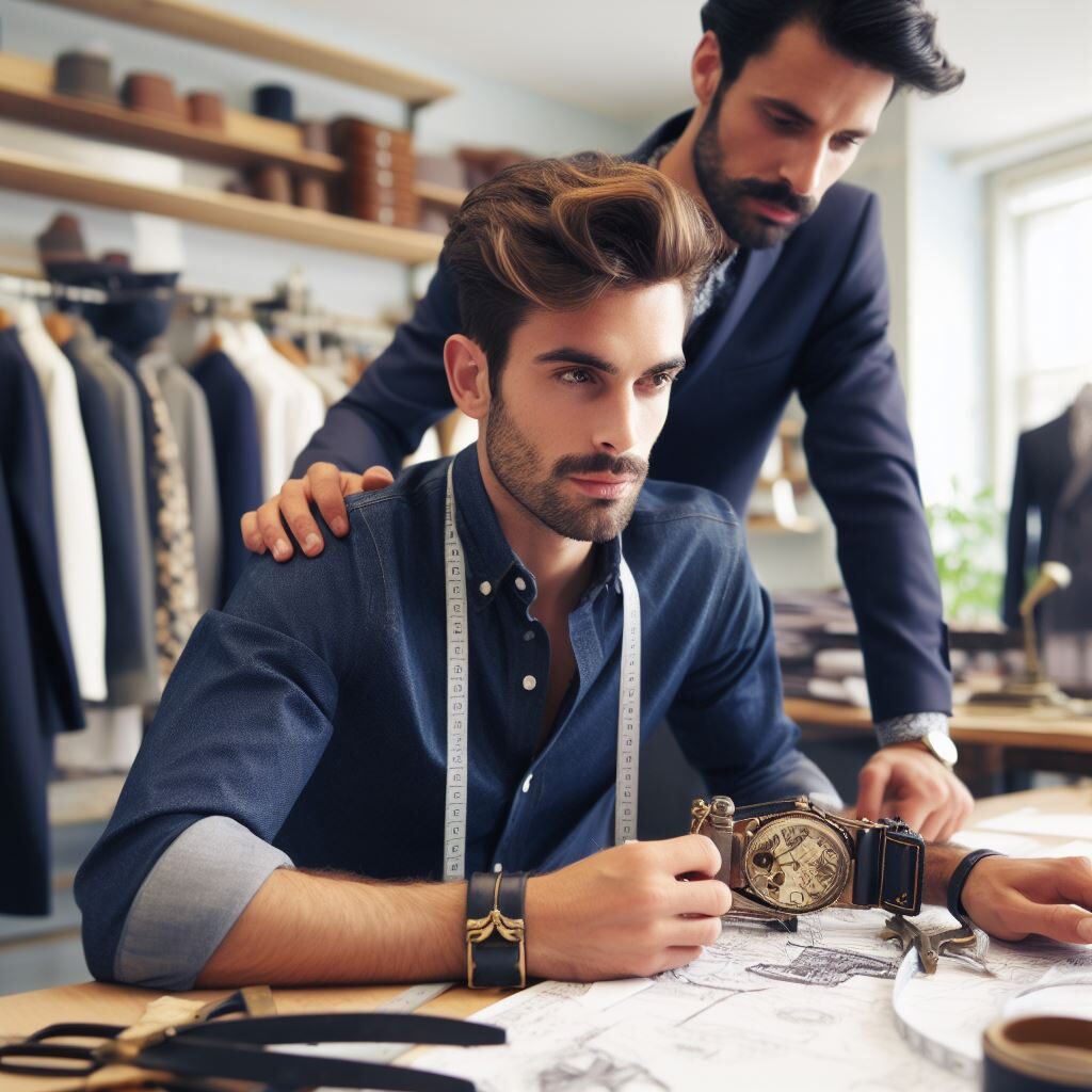 Des créateurs français en pleine création d'une montre de luxe.