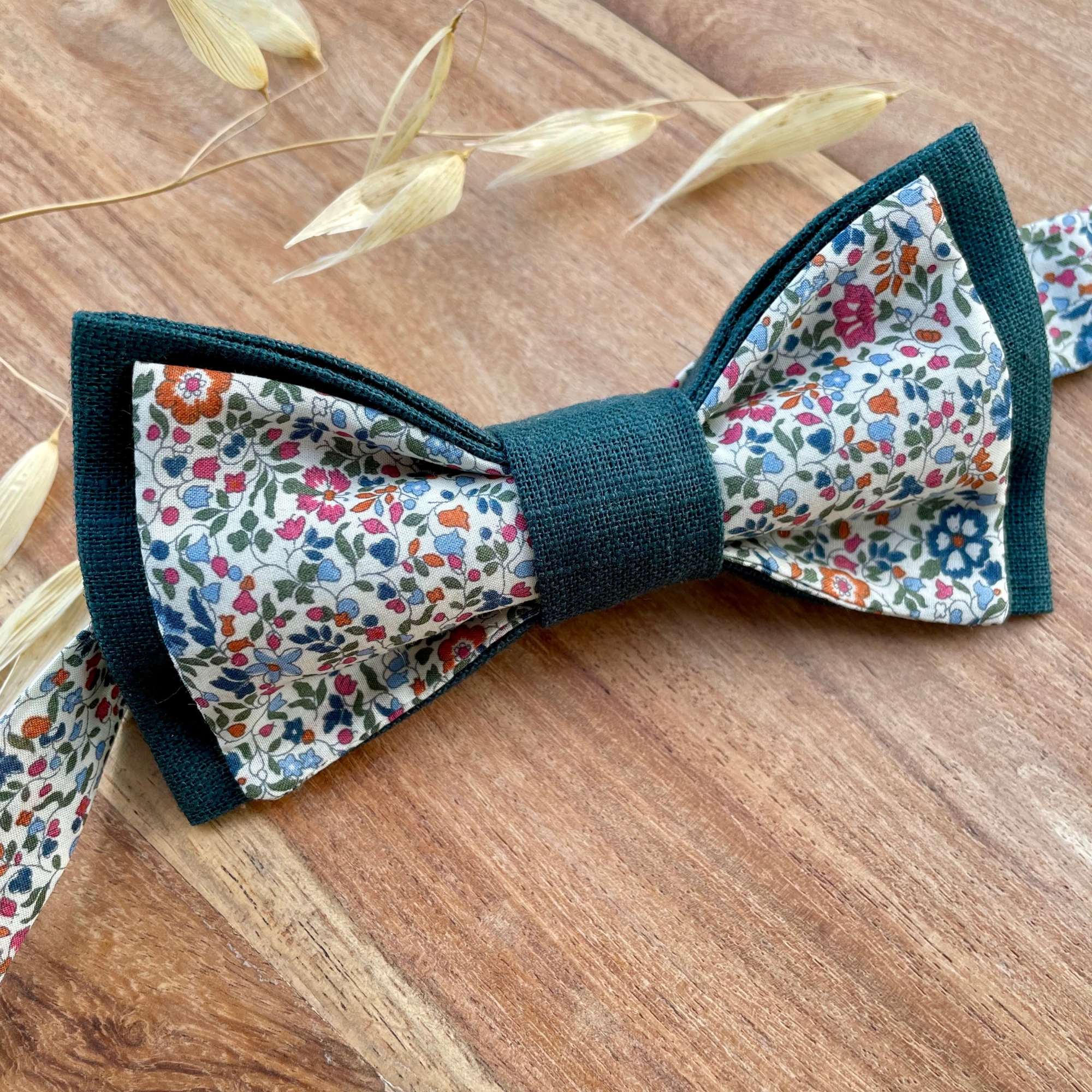 Noeud papillon vert en liberty katie and millie – Image 2