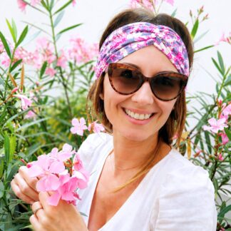 Bandeau de Créatrice à Fleurs Roses | Fabriqué à Paris