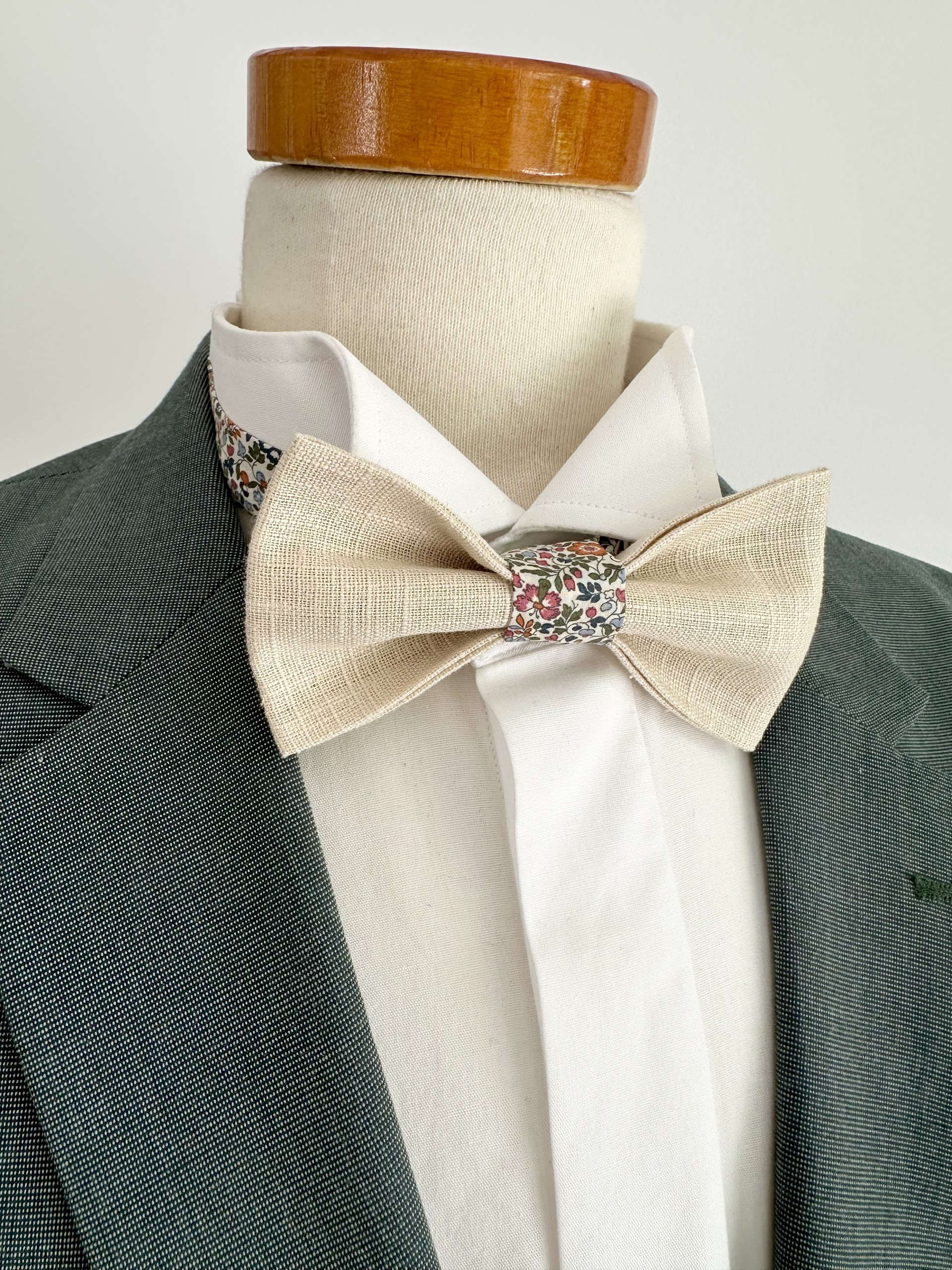 Noeud papillon beige en liberty katie and millie – Image 3
